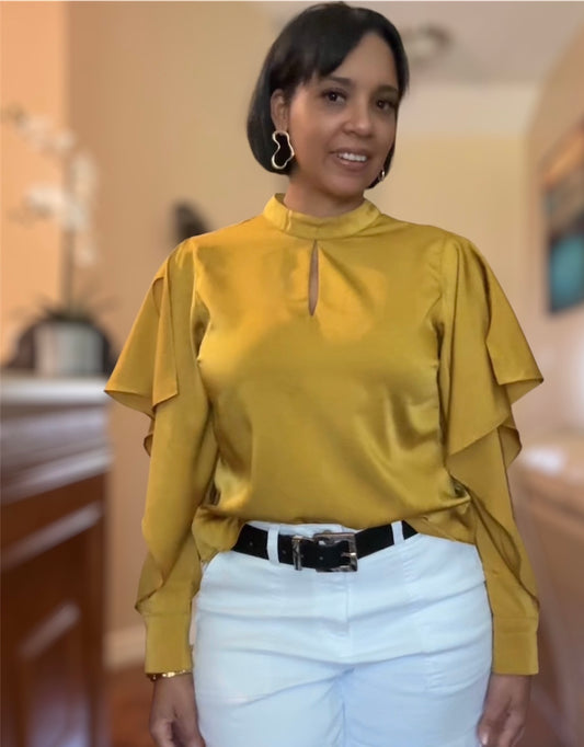 Mustard Butterfly Blouse